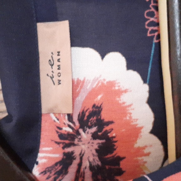 100% silk vintage semisheer gorgeous floral button top size 22W - Picture 3 of 6